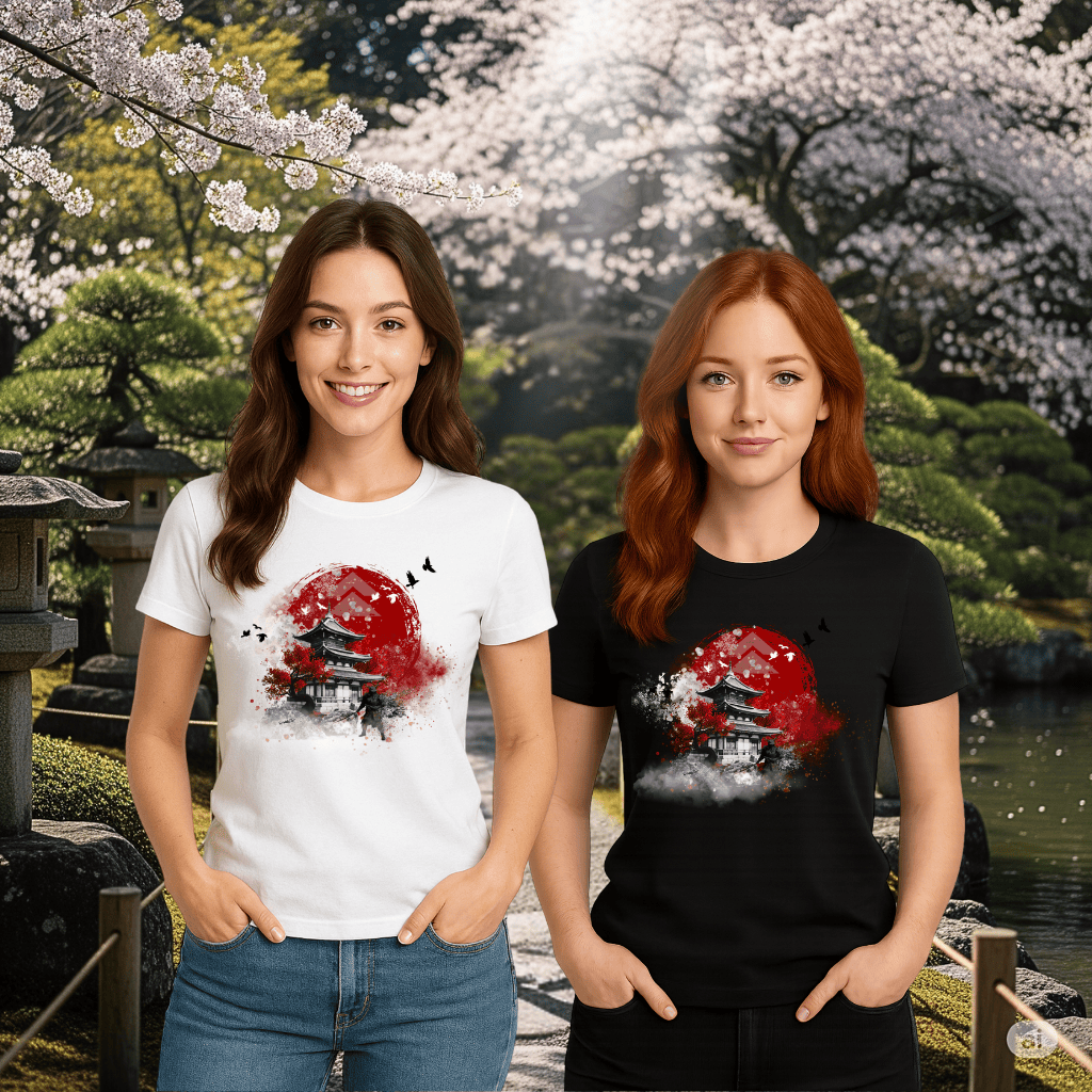 Camiseta Feminina Sob a Lua de Sangue   Ghost of Tsushima - Imagem 4