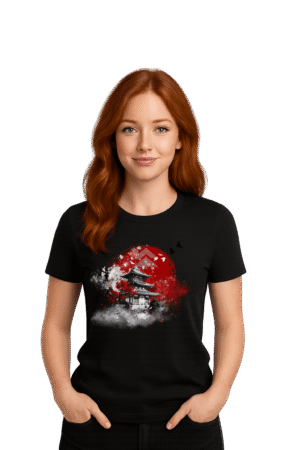Camiseta Feminina Sob a Lua de Sangue   Ghost of Tsushima - Imagem 3
