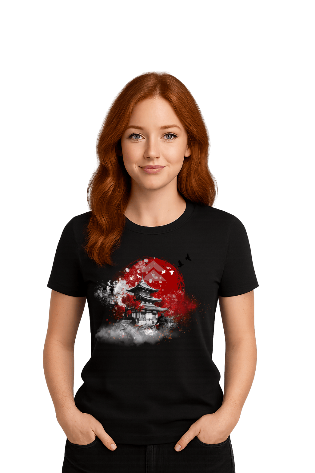 Camiseta Feminina Sob a Lua de Sangue   Ghost of Tsushima - Imagem 3