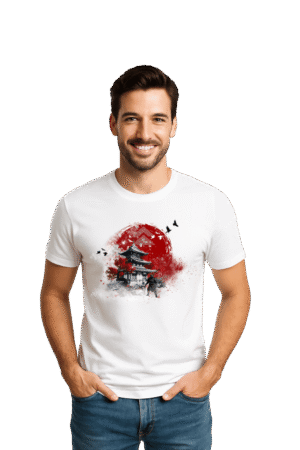 Camiseta Masculina Sob a Lua de Sangue - Ghost of Tsushima - Imagem 2