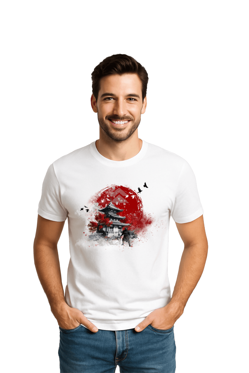 Camiseta Masculina Sob a Lua de Sangue - Ghost of Tsushima - Imagem 2