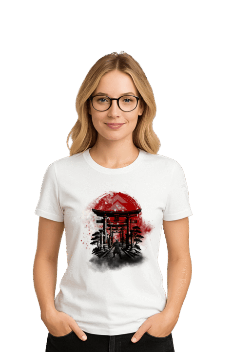 Camiseta Feminina Onde os Ecos Guiam a Lâmina - Ghost of Tsushima