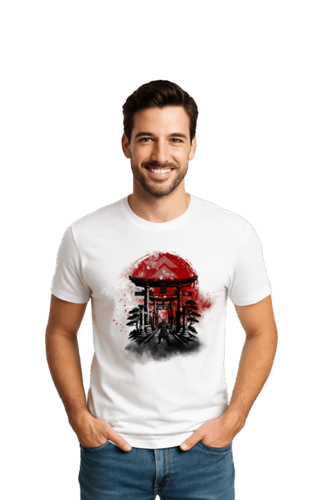 Camiseta Masculina Onde os Ecos Guiam a Lâmina - Ghost of Tsushima