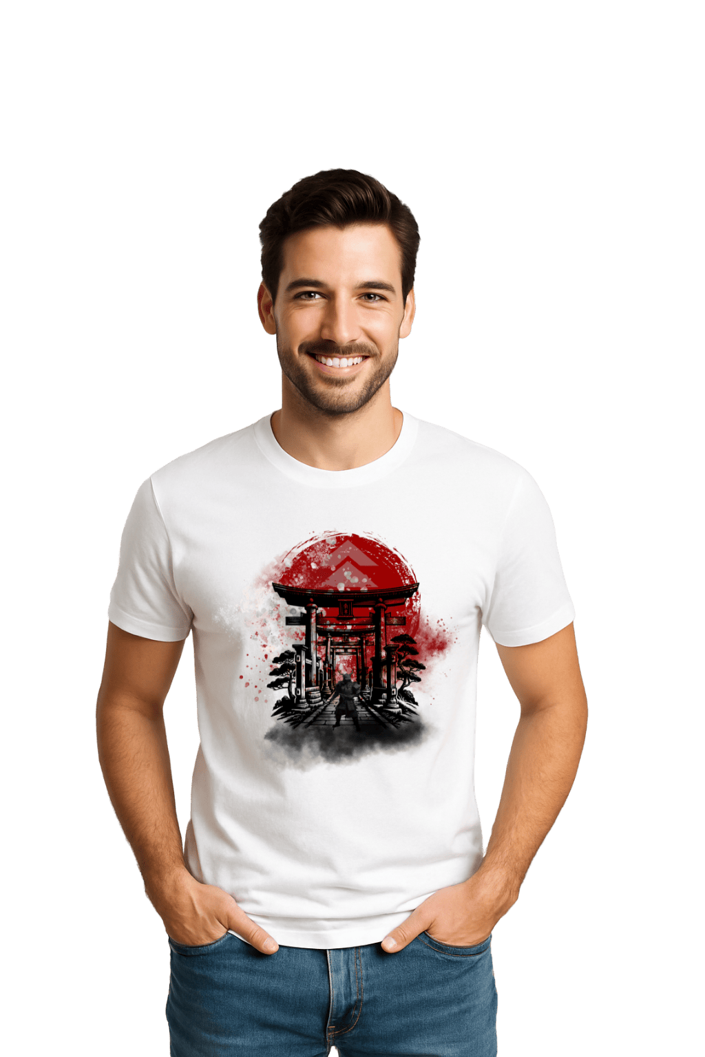 Camiseta Masculina Onde os Ecos Guiam a Lâmina - Ghost of Tsushima