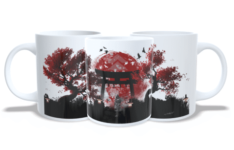 Caneca O Último Eco do Clã Sakai - Ghost of Tsushima