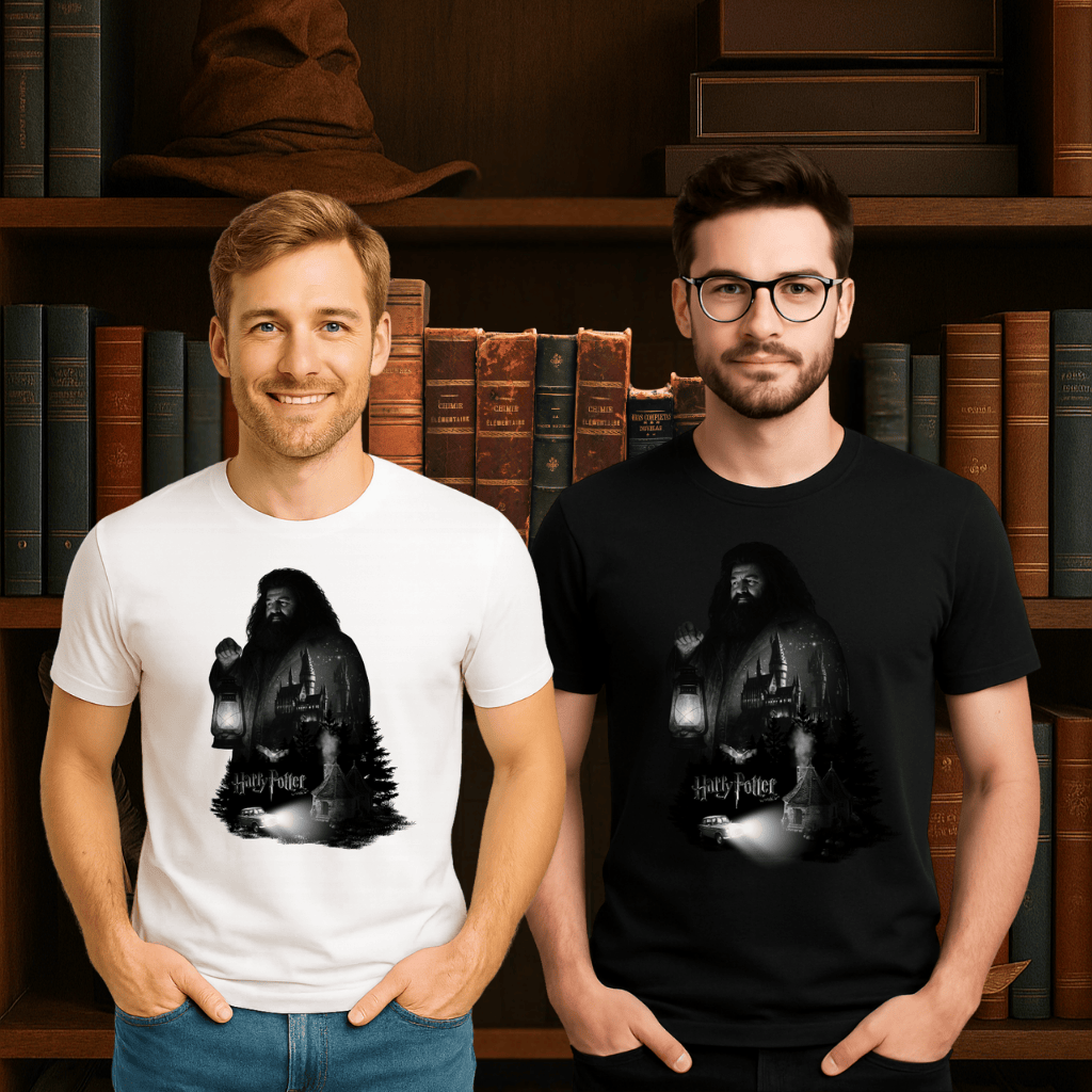 Camiseta Masculina A Magia Começa Aqui - Harry Potter - Imagem 3