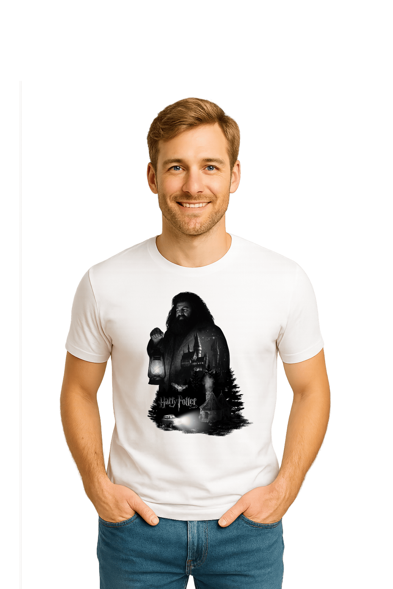 Camiseta Masculina A Magia Começa Aqui - Harry Potter - Imagem 2