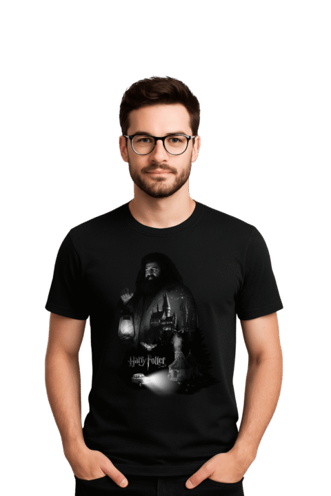Camiseta Masculina A Magia Começa Aqui - Harry Potter