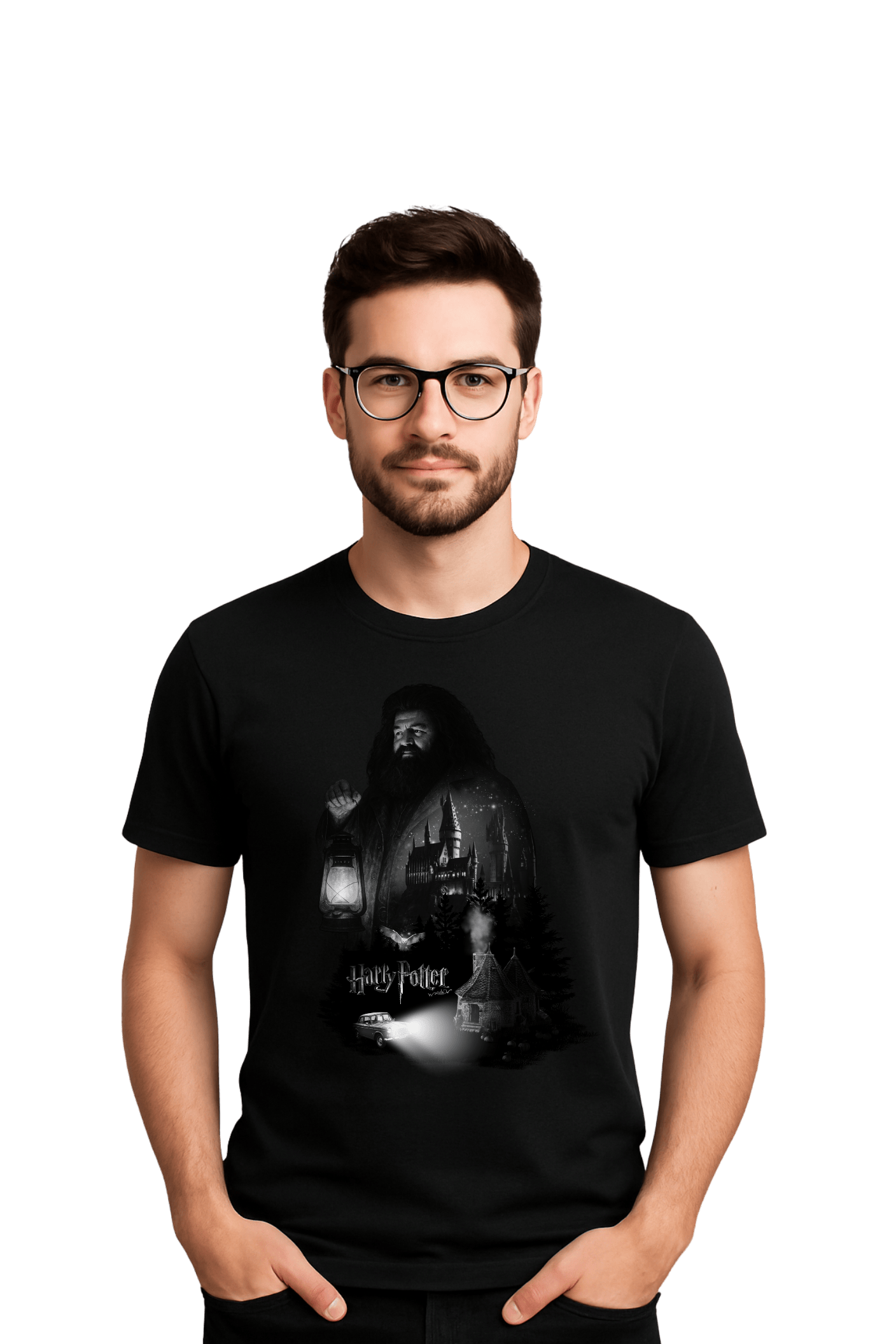 Camiseta Masculina A Magia Começa Aqui - Harry Potter
